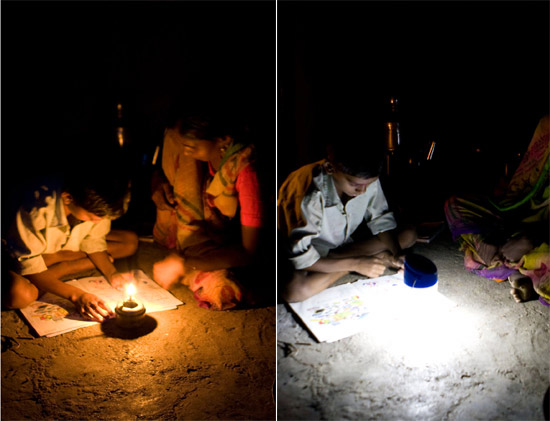 solar powered lights. solar-powered lamp called