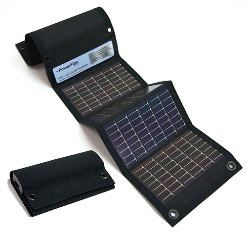 the usb and aa battery solar charger is a portable solar charger that ...