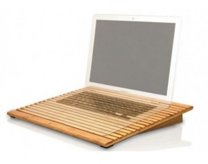 Macally Sustainable Bamboo Laptop Stand