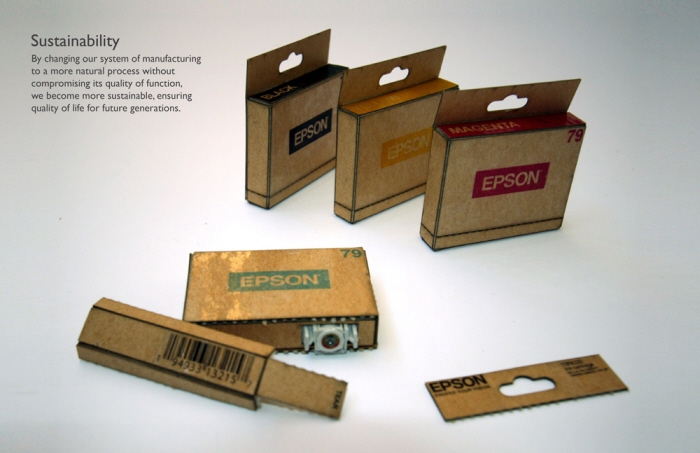 Eco-cartridge – Recycled Cardbord Ink Cartridge Concept