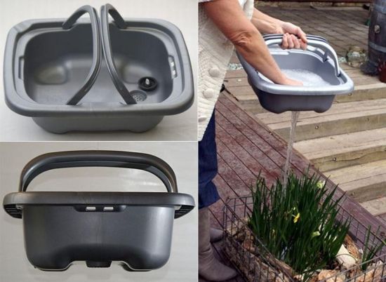 Easy Grey Water Recycling with the Removable Kitchen Sink