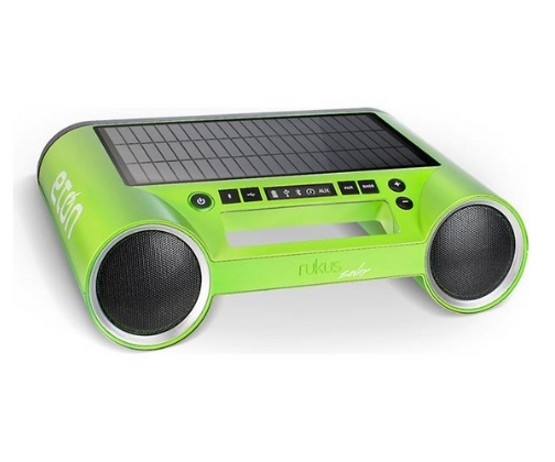 Solar Powered Portable iPod and iPhone Speakers