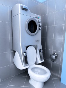 Combined Toilet and Washing Machine