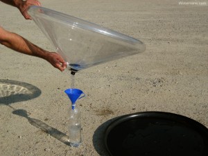 Water Cone being drained
