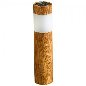 Oak Effect Solar Post