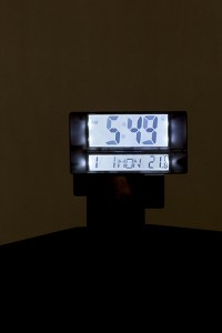 Vandasye Solar-Powered Clock at Night