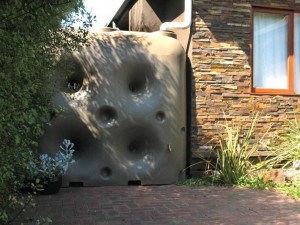Waterwall - Rainwater Tank - Side of House