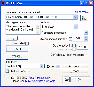 RShut - Computer Control Interface