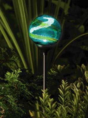 Murano Solar Powered Garden Globe Light