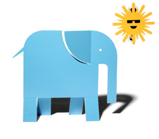 Elephant Shaped Solar Powered Night Light