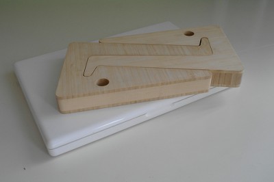 Puzzle Bamboo Wooden Laptop Stand Flat