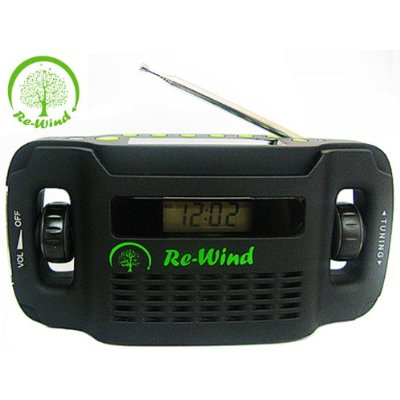 Wind Up & Solar Powered Portable Radio and Torch Combination By Re-Wind