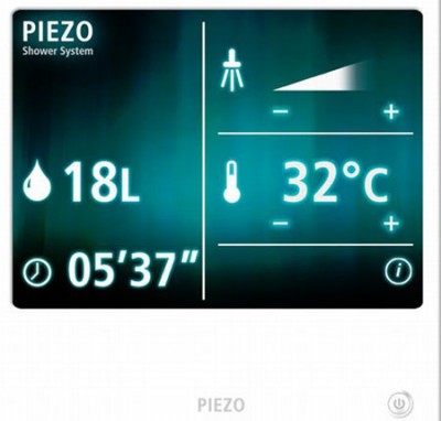 Piezo Shower - Piezoelectric Shower Self Heats Water