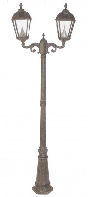 Solar Powered Double Head Lamp Posts