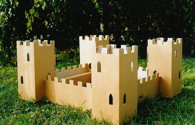 Recycled Cardboard Toy Fort