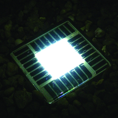 Solar Powered White Brick Light