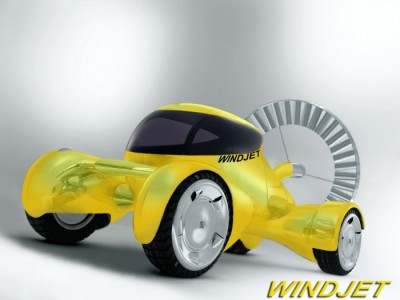 WindJet - Wind Powered Electric Hybrid Vehicle Concept