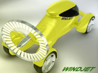 WindJet - Wind Powered Electric Hybrid Vehicle Concept